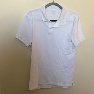 J.CREW flex pique white polo shirt